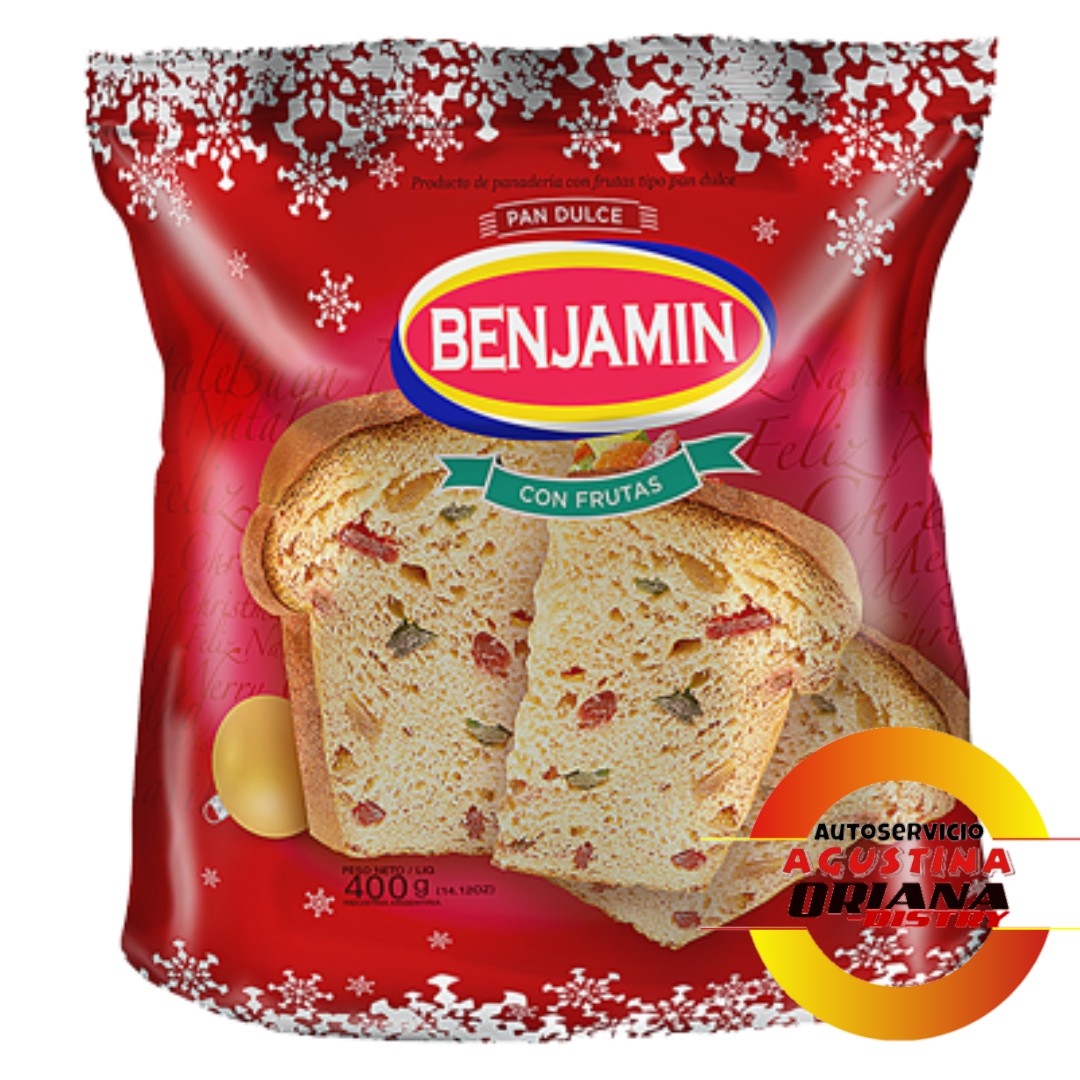 PAN DULCE 400G BENJAMIN CON FRUTA