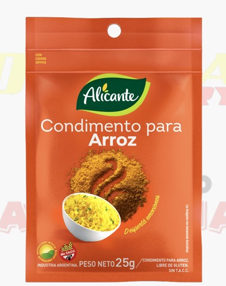 CONDIMENTO ALICANTE PARA ARROZ 25G