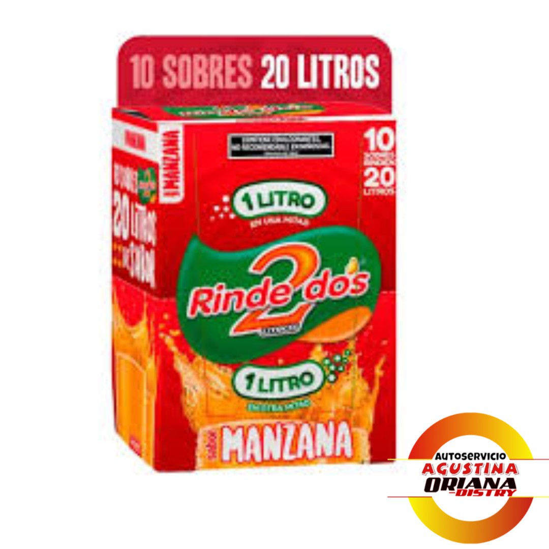 JUGO RINDE DOS CAJA X 10U MANZANA