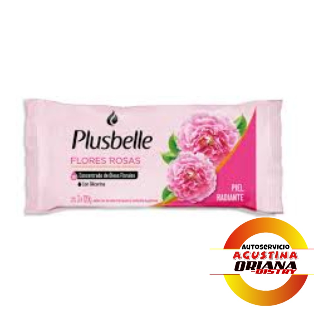 JABON PLUSBELLE X3 FLORES ROSAS