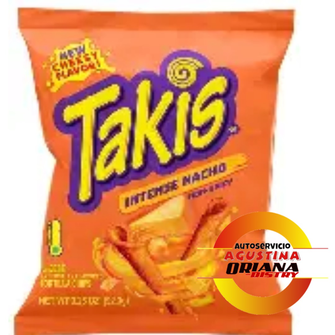 TAKIS SIN PICANTE INTENSE NACHO 140G - NARANJA