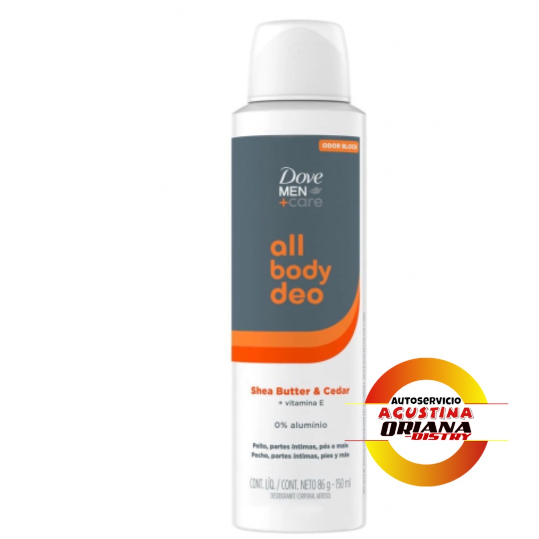 DESODORANTE 150ML DOVE MEN ALL BODY DEO