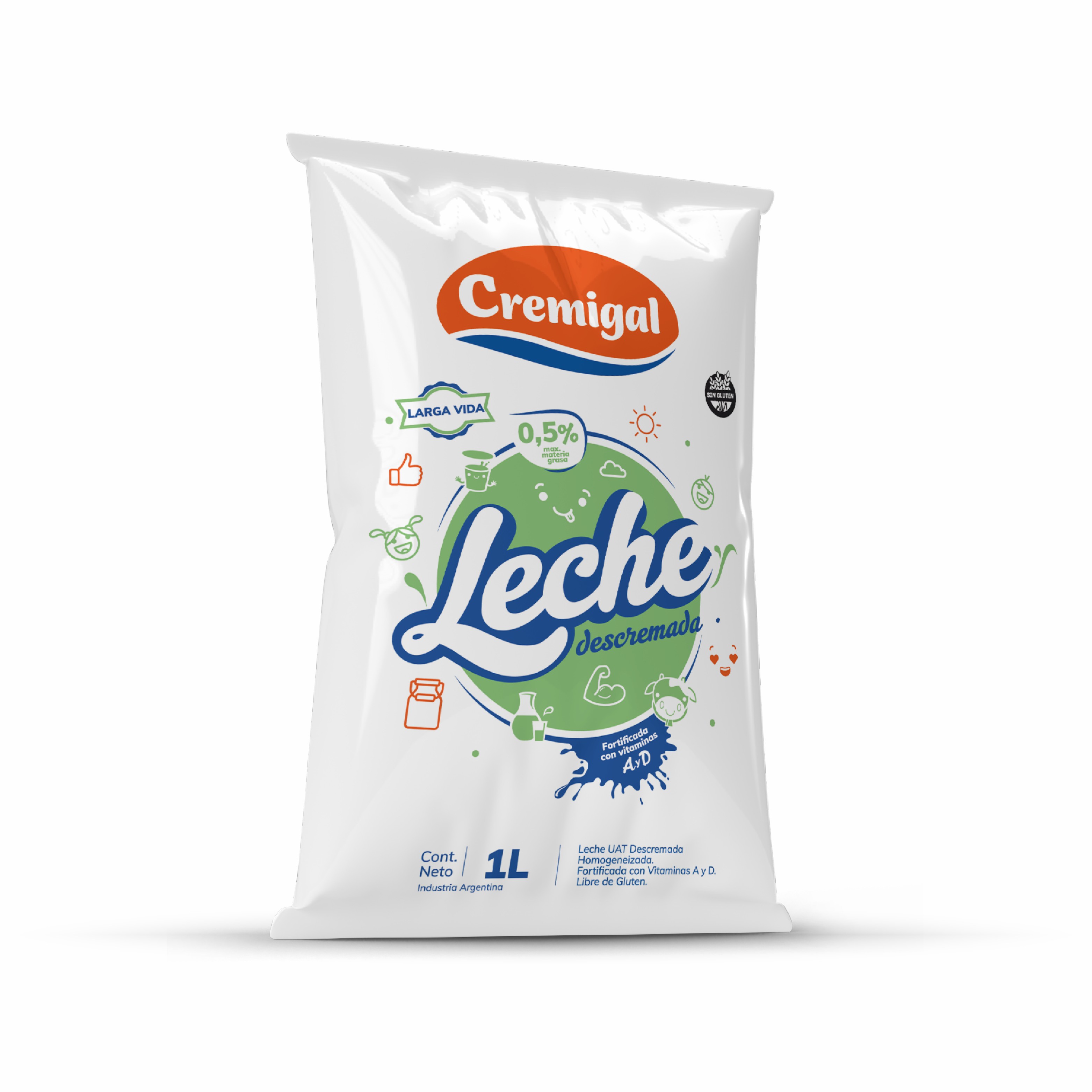 LECHE 1L CREMIGAL DESCREMADA