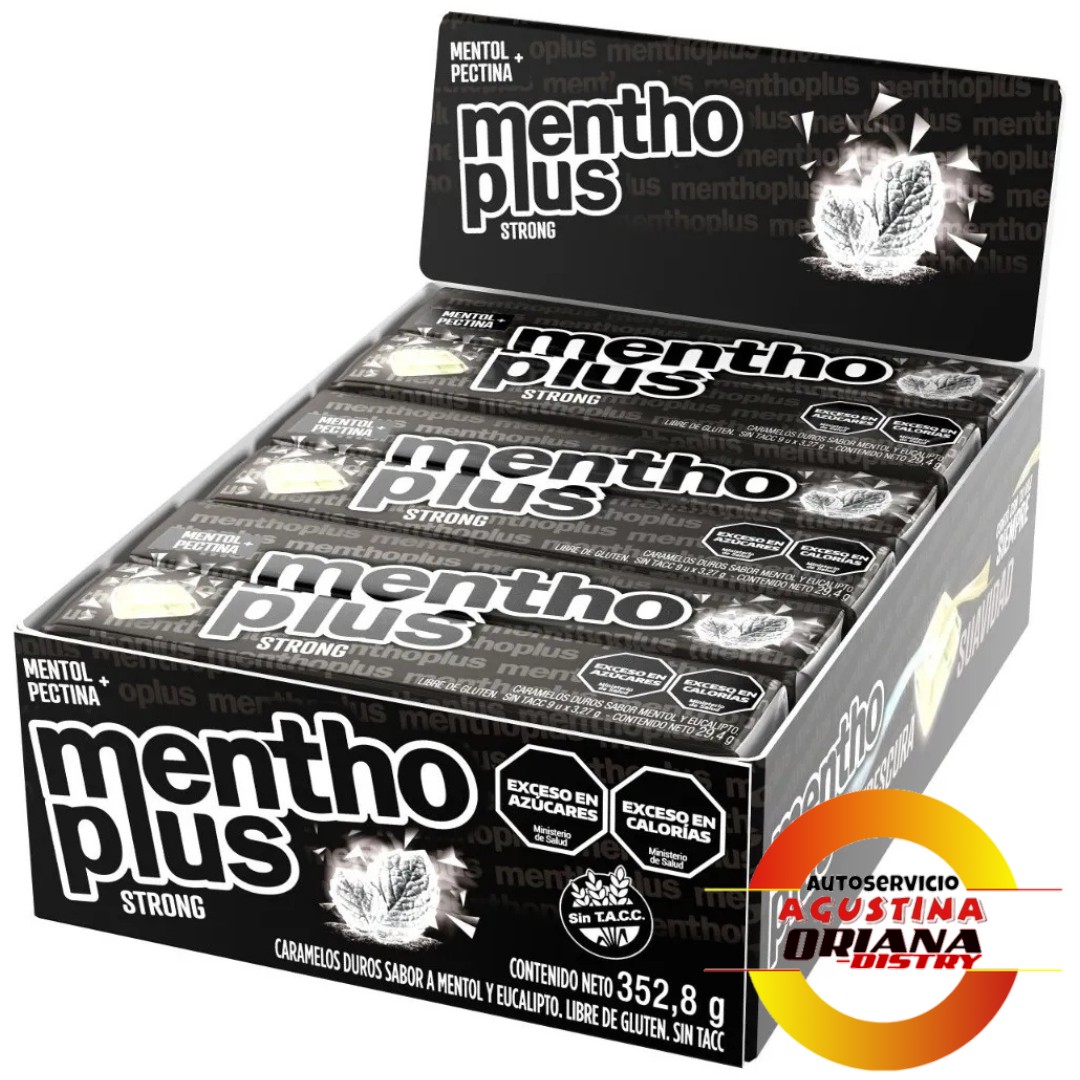 PASTILLAS MENTHOPLUS 12X30 NEGRO STRON