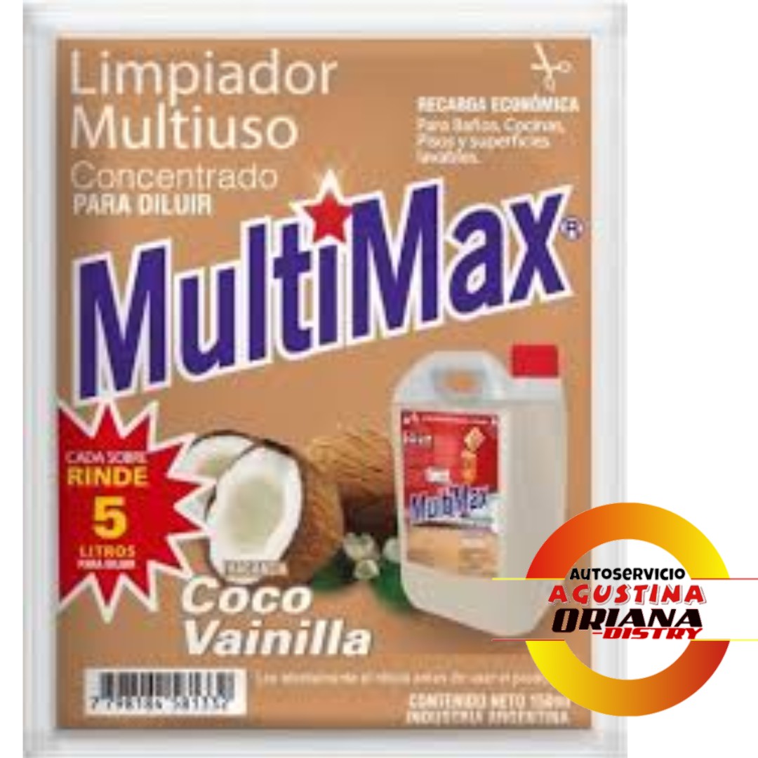 LIMPIADOR MULTIMAX ECONOMICO 150ML COCO VAINILLA