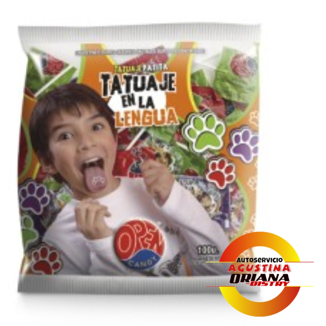 CHUPETIN TATUAJE OPEN PATITAS 50UN