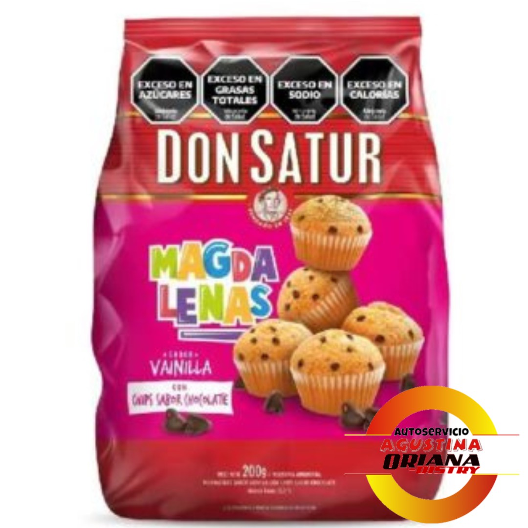 GALLETITAS MAGDALENAS DON SATUR 250G CON CHIP