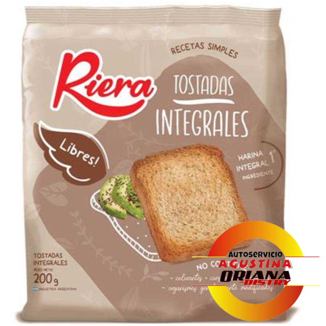 GALLETITAS 200G TOSTADAS INTEGRALES RIERA