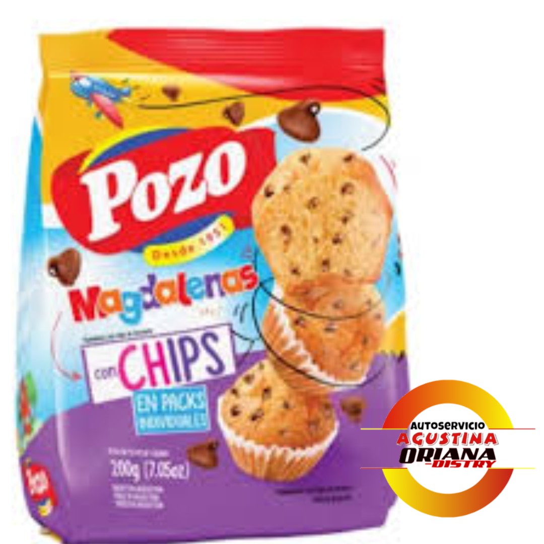 GALLETITA MAGDALENA POZO 200G C/CHIPS