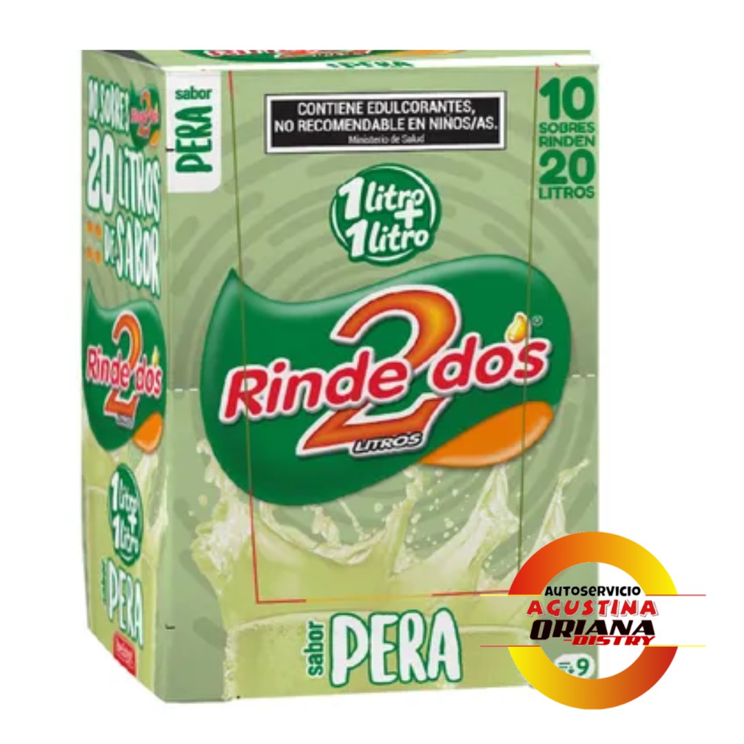 JUGO RINDE DOS CAJA X 10U PERA
