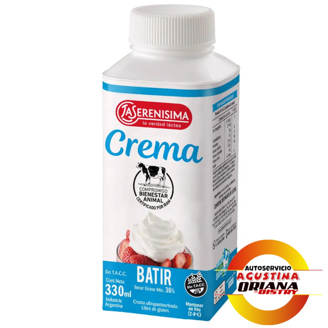 CREMA DE LECHE 330ML SERENISIMA