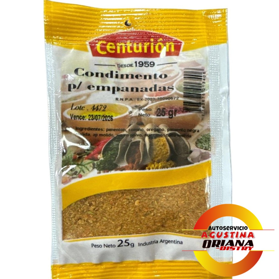 CONDIMENTO EMPANADAS 25G CENTURION