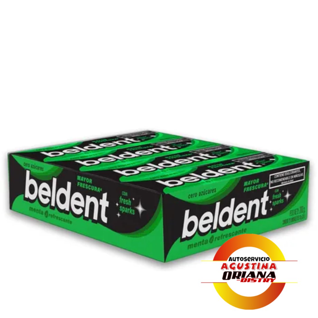 CHICLE BELDENT 20 X 10G MENTA