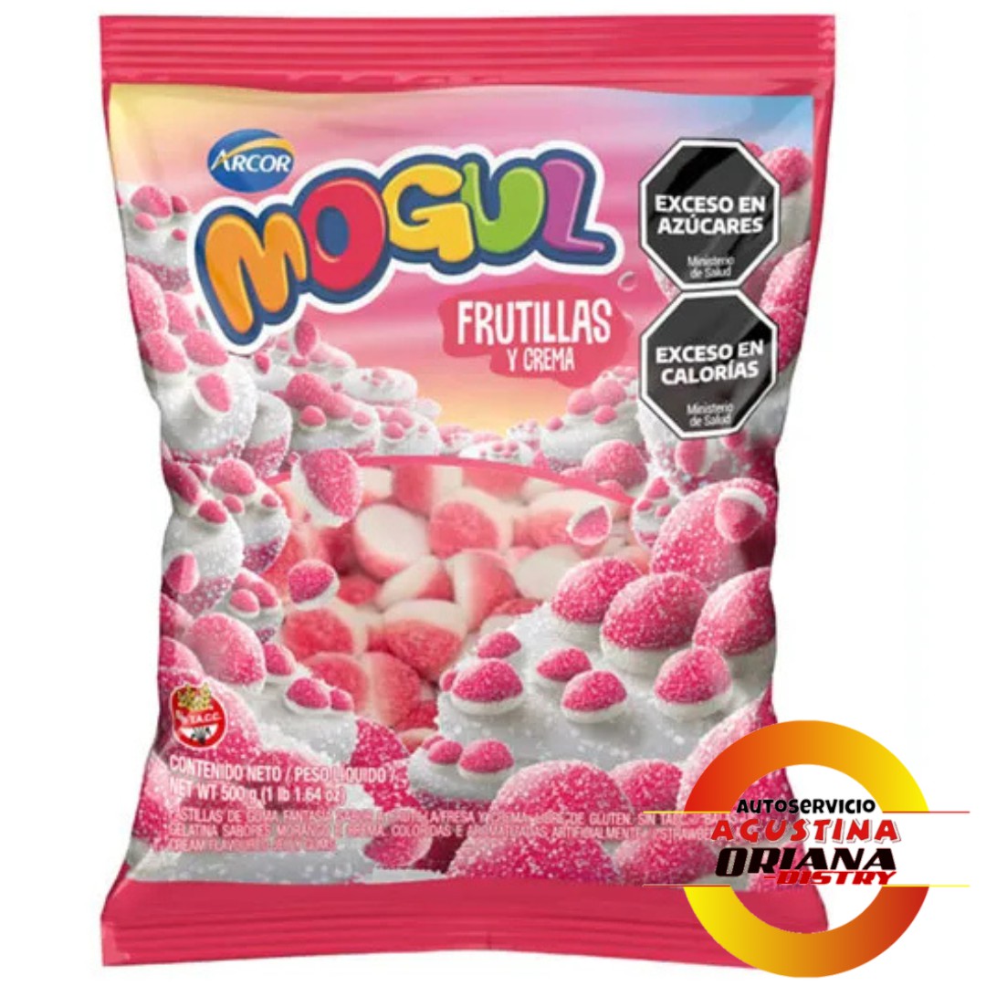 GOMITAS MOGUL 500G FRUTILLA Y CREMA