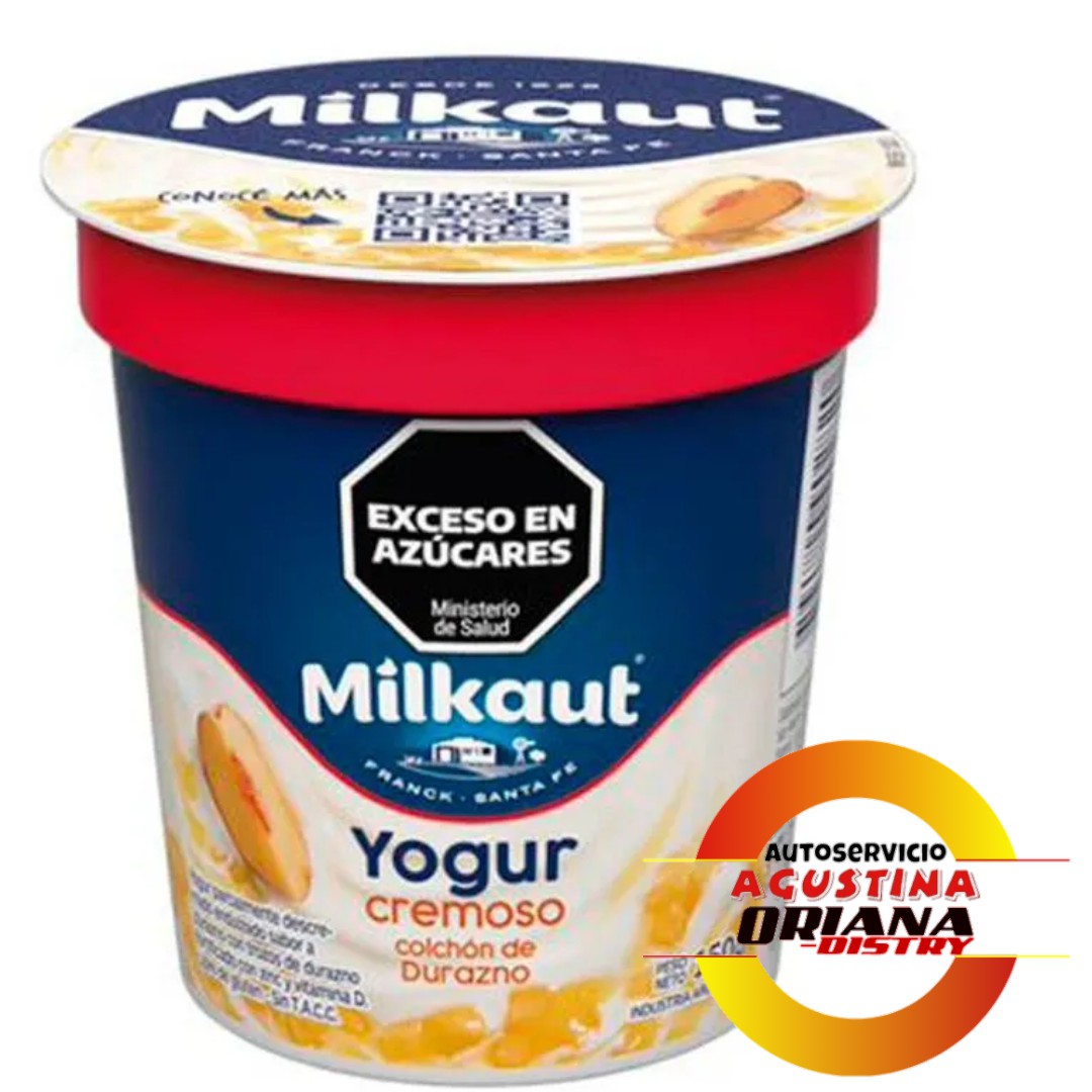 YOGUR MILKAUT ENTERO 150G C/COLCHON DURAZNO
