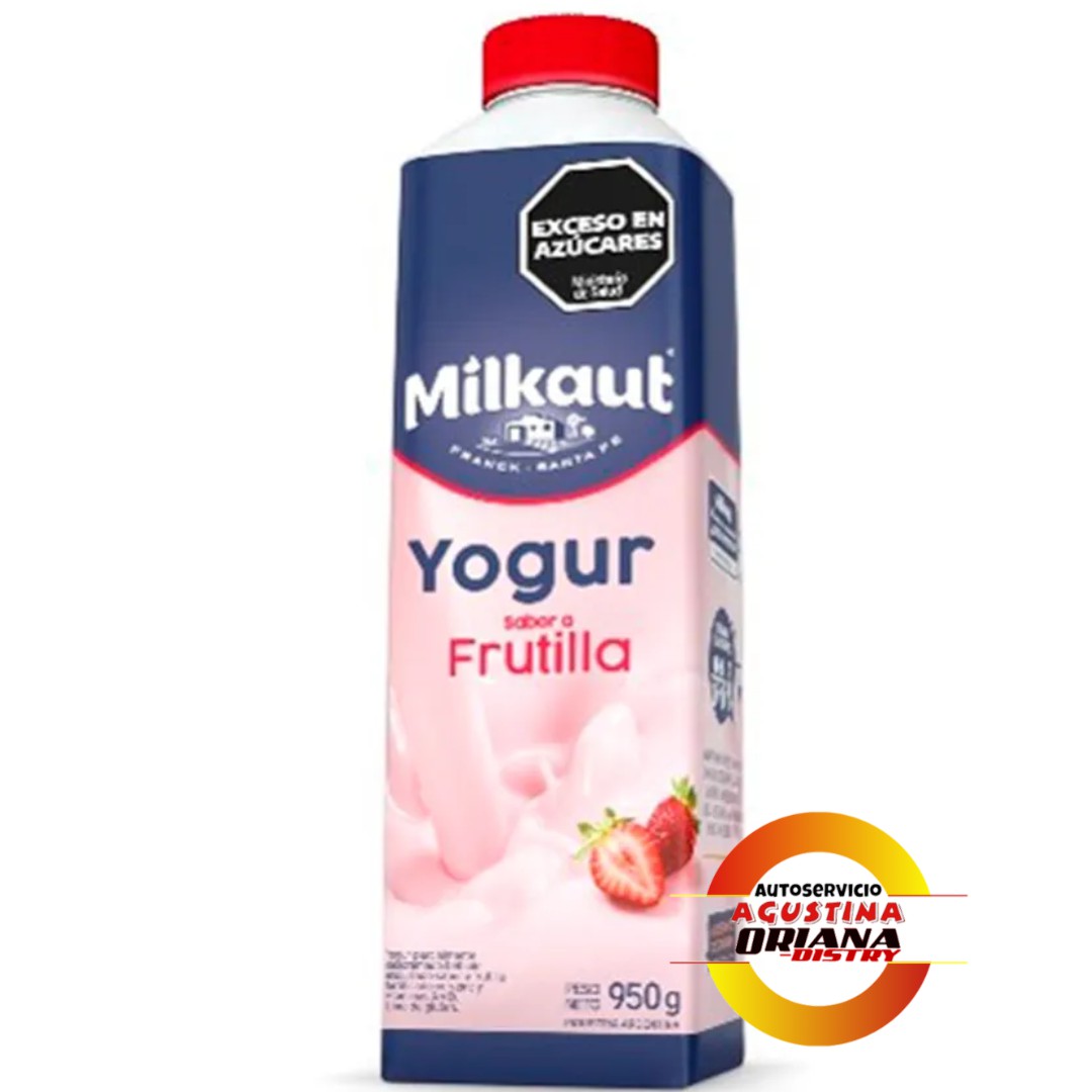 YOGUR MILKAUT 950G FRUTILLA TETRA