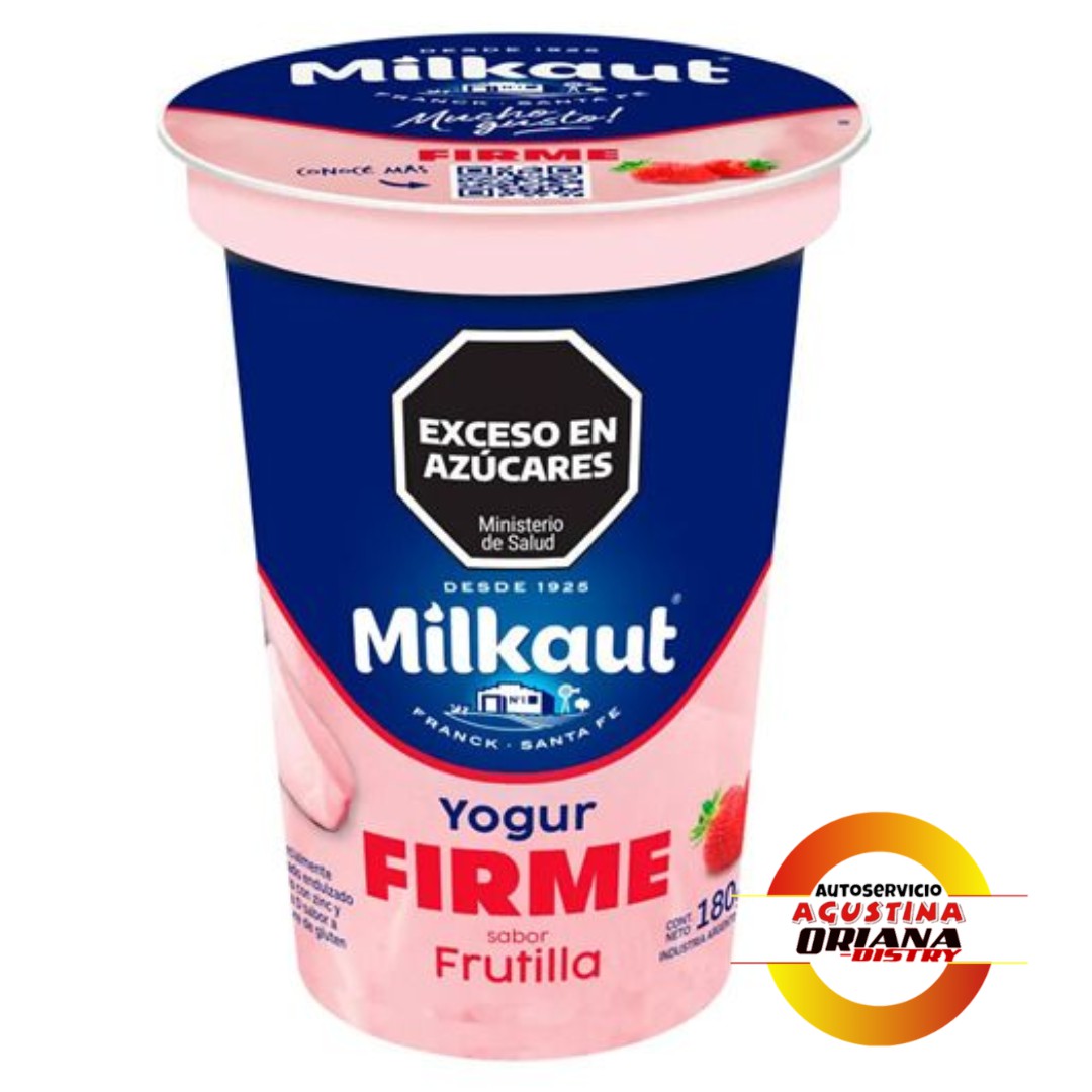YOGUR MILKAUT FIRME 180G FRUTILLA