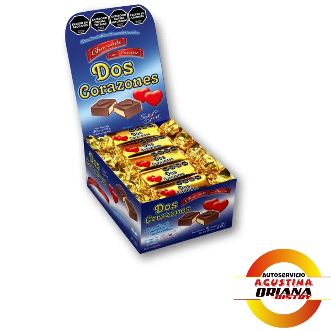 CHOCOLATE DOS CORAZONES FEL FORT