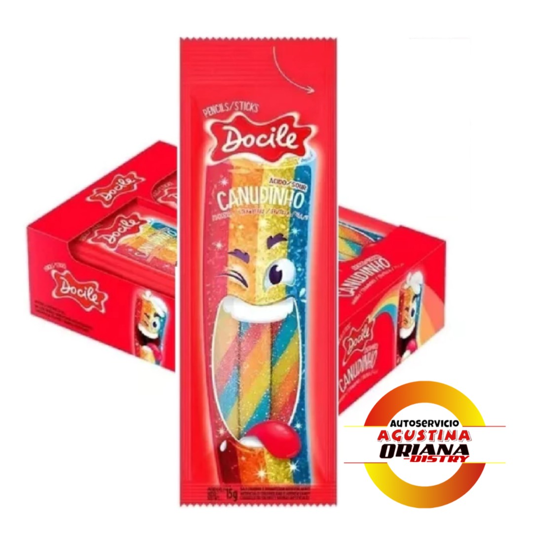 GOMITAS DOCILE STICKS 15G ACIDA ROJA