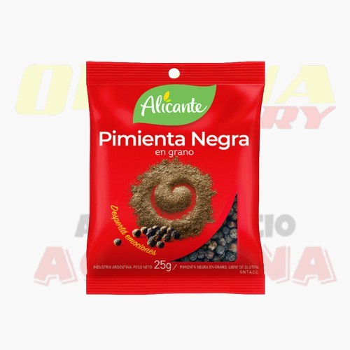 CONDIMENTO ALICANTE PIMIENTA NEGRA EN GRANO 25G